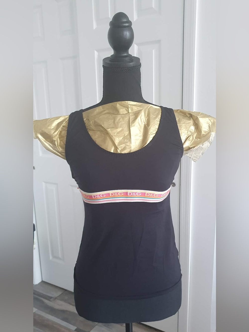 D&G underwear -Black Tank with Pink Logo Band S